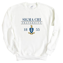 Load image into Gallery viewer, Sigma Chi Sweatshirt - Sigma Chi Large Crest Crewneck Sweatshirt - Kite and Crest
