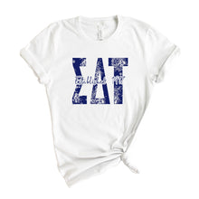 Load image into Gallery viewer, Sigma Delta Tau Blue Floral Sorority T-Shirt Tee - Kite and Crest
