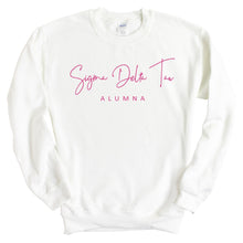 Load image into Gallery viewer, Sigma Delta Tau Sweatshirt | Sig Delt Vintage Alumna Crewneck Sweatshirt | Sigma Delta Tau Sorority Gift Idea - Kite and Crest
