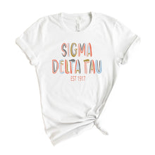 Load image into Gallery viewer, Sigma Delta Tau T-shirt - Sig Delt Cooper Tee - Kite and Crest
