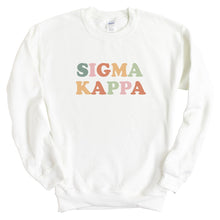 Load image into Gallery viewer, Sigma Kappa Bright and Colorful Sorority Crewneck Sweatshirt - Kite and Crest
