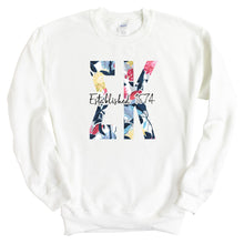 Load image into Gallery viewer, Sigma Kappa Floral Block Sorority Crewneck Sweatshirt - Kite and Crest
