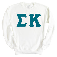 Load image into Gallery viewer, Sigma Kappa Sweatshirt | Sigma Kappa Basic Large Letters Crewneck Sweatshirt | Sigma Kappa Sorority Gift Idea - Kite and Crest
