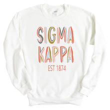 Load image into Gallery viewer, Sigma Kappa Sweatshirt - Sigma Kappa Cooper Crewneck Sweatshirt - Kite and Crest
