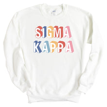 Load image into Gallery viewer, Sigma Kappa Sweatshirt | Sigma Kappa Retro Crewneck Sweatshirt | Sigma Kappa Sorority Gift Idea - Kite and Crest
