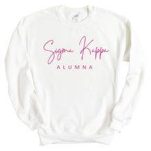 Load image into Gallery viewer, Sigma Kappa Sweatshirt | Sigma Kappa Vintage Alumna Crewneck Sweatshirt | Sigma Kappa Sorority Gift Idea - Kite and Crest
