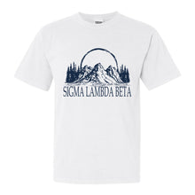 Load image into Gallery viewer, Sigma Lambda Beta Epic Mountains Comfort Colors T-Shirt - Fraternity Tee - Kite and Crest
