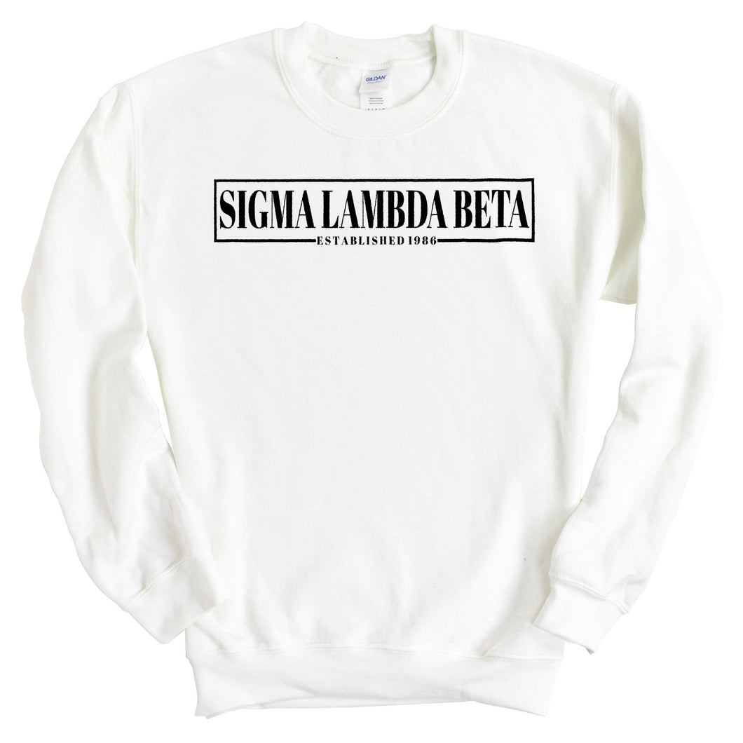 Sigma Lambda Beta Fraternal Block Sweatshirt - Fraternity Crewneck Sweatshirt - Kite and Crest