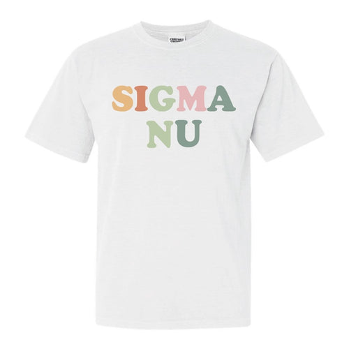 Sigma Nu Comfort Colors T-Shirt - Sigma Nu Bright and Colorful Shirt - Kite and Crest