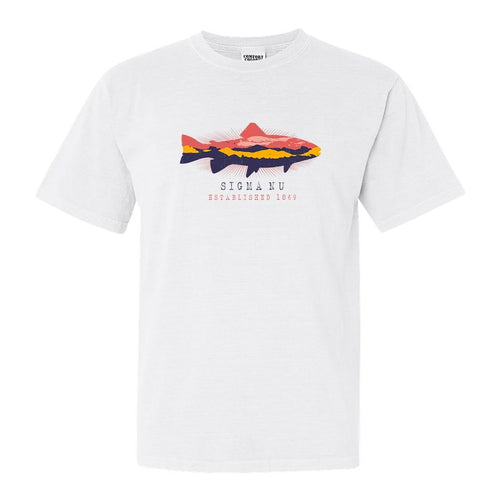 Sigma Nu Comfort Colors T-Shirt - Sigma Nu Fishing Shirt - Kite and Crest