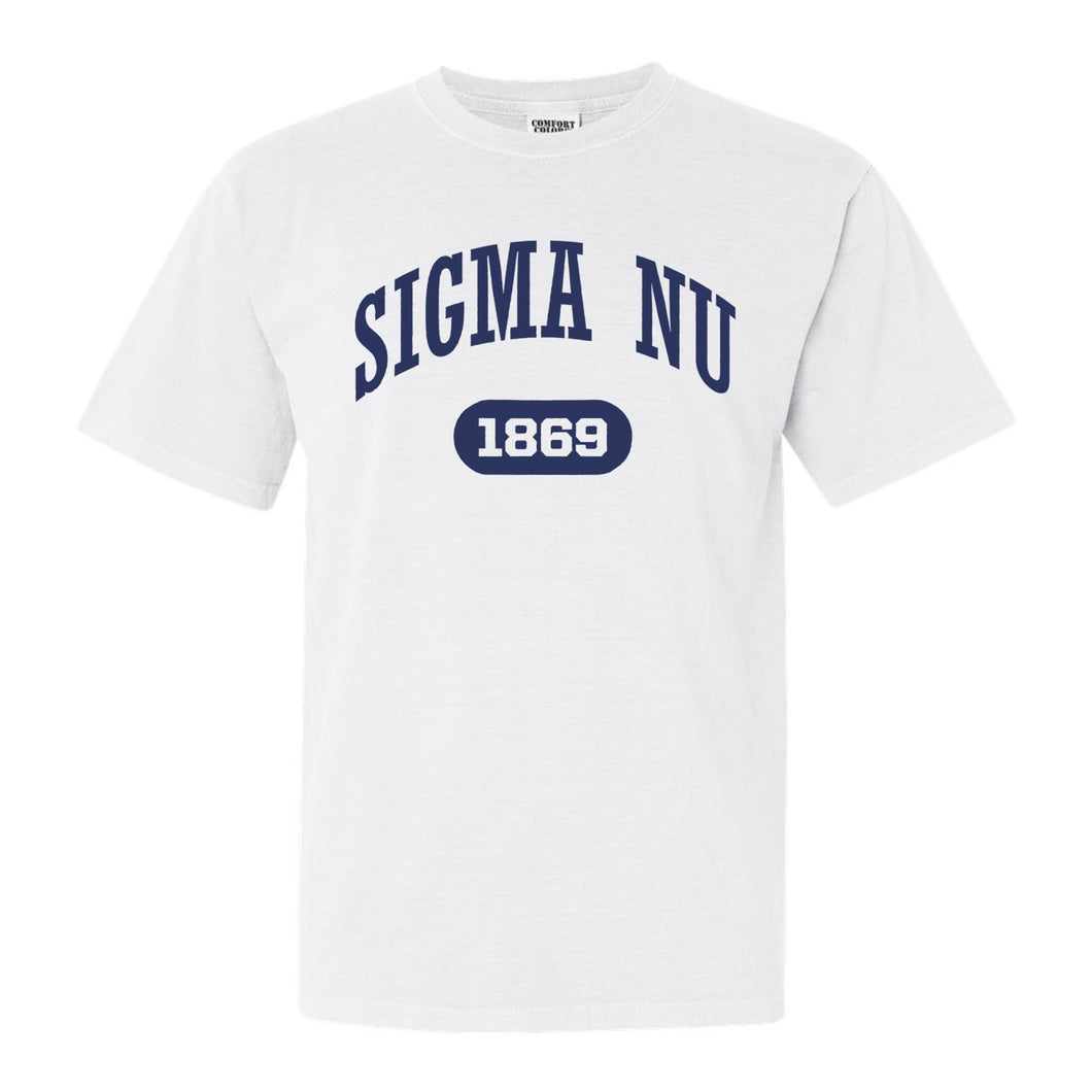 Sigma Nu Comfort Colors T-Shirt - Sigma Nu Fraternal Arch Shirt - Kite and Crest