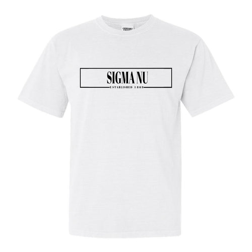 Sigma Nu Comfort Colors T-Shirt - Sigma Nu Fraternal Block Shirt - Kite and Crest