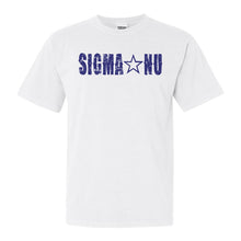 Load image into Gallery viewer, Sigma Nu Comfort Colors T-Shirt - Sigma Nu Fraternal Star Shirt - Kite and Crest
