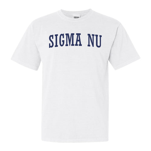 Sigma Nu Comfort Colors T-Shirt - Sigma Nu Intrinsic Lettered Shirt - Kite and Crest
