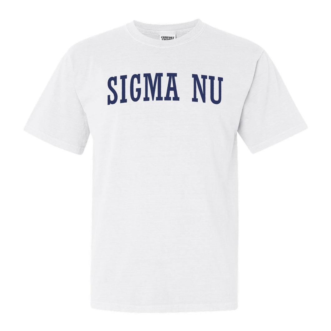 Sigma Nu Comfort Colors T-Shirt - Sigma Nu Intrinsic Lettered Shirt - Kite and Crest