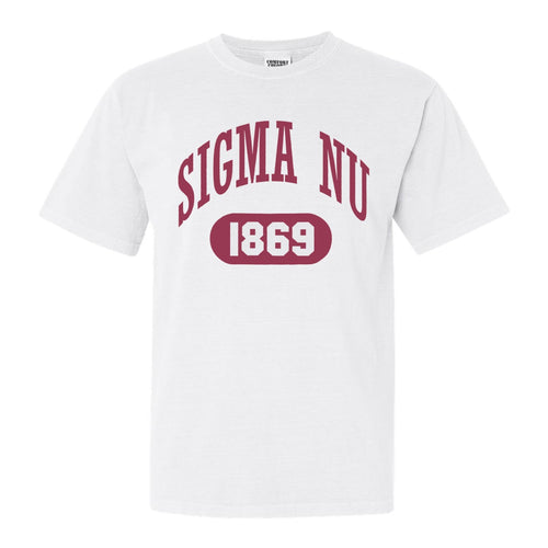 Sigma Nu Comfort Colors T-Shirt - Sigma Nu Large Athletic Shirt - Kite and Crest