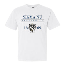 Load image into Gallery viewer, Sigma Nu Comfort Colors T-Shirt - Sigma Nu Large Crest Shirt - Kite and Crest

