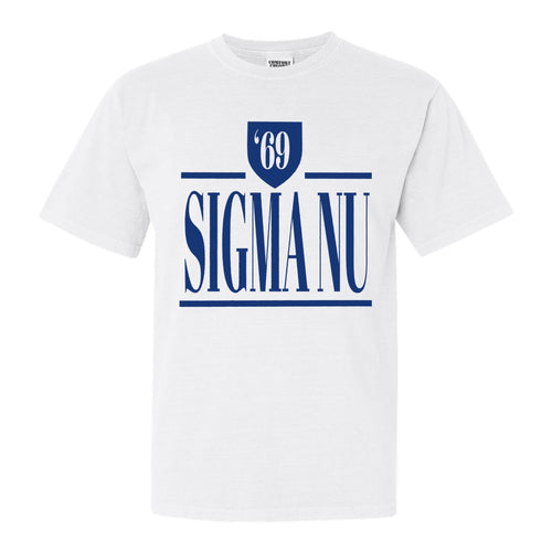Sigma Nu Comfort Colors T-Shirt - Sigma Nu Shield Shirt - Kite and Crest