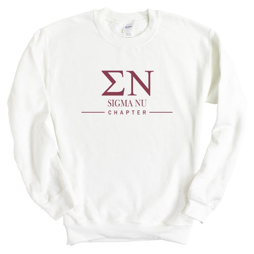 Sigma Nu Sweatshirt - Sigma Nu Basic Lined Crewneck Sweatshirt - Kite and Crest