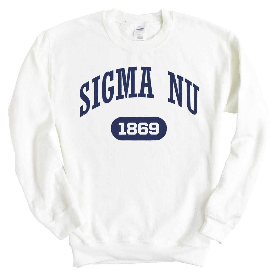 Sigma Nu Sweatshirt - Sigma Nu Fraternal Arch Crewneck Sweatshirt - Kite and Crest