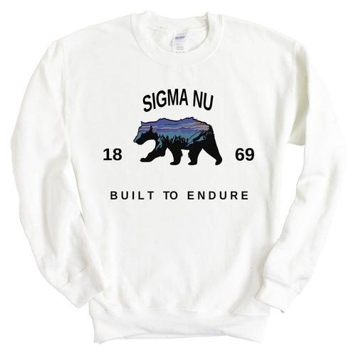 Sigma Nu Sweatshirt - Sigma Nu Fraternal Bear Crewneck Sweatshirt - Kite and Crest