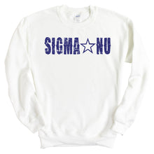 Load image into Gallery viewer, Sigma Nu Sweatshirt - Sigma Nu Fraternal Star Crewneck Sweatshirt - Kite and Crest
