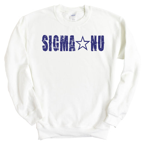 Sigma Nu Sweatshirt - Sigma Nu Fraternal Star Crewneck Sweatshirt - Kite and Crest