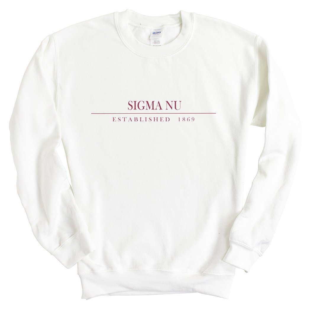 Sigma Nu Sweatshirt - Sigma Nu Old Fashioned Vintage Crewneck Sweatshirt - Kite and Crest