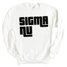 Load image into Gallery viewer, Sigma Nu Sweatshirt - Sigma Nu Stacked Letters Crewneck Sweatshirt - Kite and Crest
