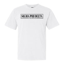 Load image into Gallery viewer, Sigma Phi Delta Fraternal Block Comfort Colors T-Shirt - Fraternity Tee - Kite and Crest
