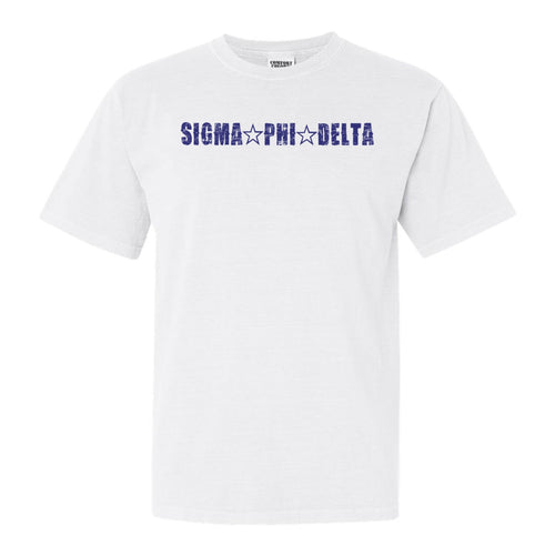 Sigma Phi Delta Fraternal Star Comfort Colors T-Shirt - Fraternity Tee - Kite and Crest