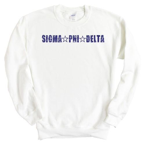 Sigma Phi Delta Fraternal Star Sweatshirt - Fraternity Crewneck Sweatshirt - Kite and Crest