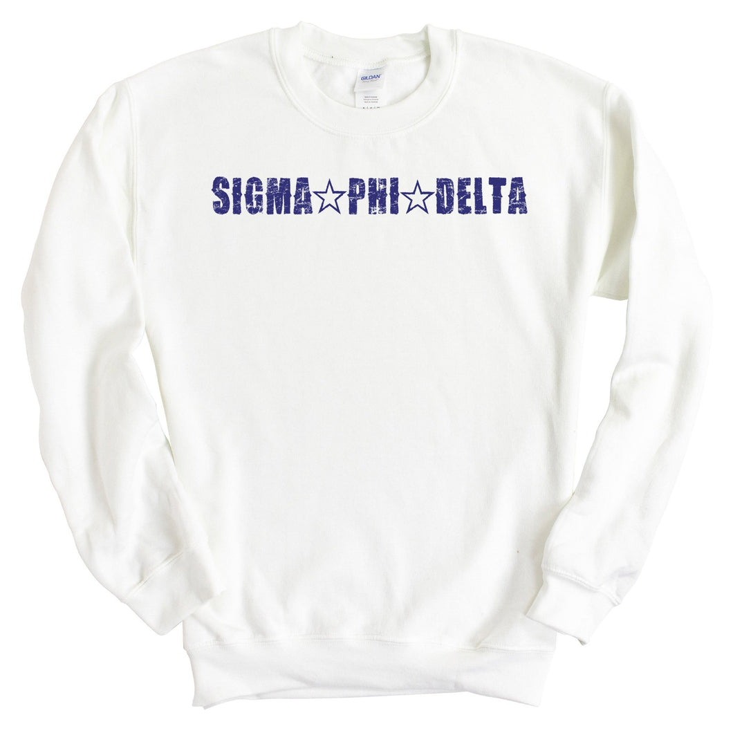 Sigma Phi Delta Fraternal Star Sweatshirt - Fraternity Crewneck Sweatshirt - Kite and Crest