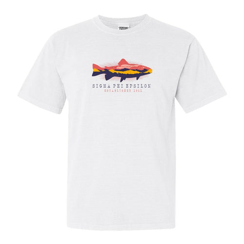 Sigma Phi Epsilon Comfort Colors T-Shirt - Sig Ep Fishing Shirt - Kite and Crest