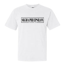 Load image into Gallery viewer, Sigma Phi Epsilon Comfort Colors T-Shirt - Sig Ep Fraternal Block Shirt - Kite and Crest
