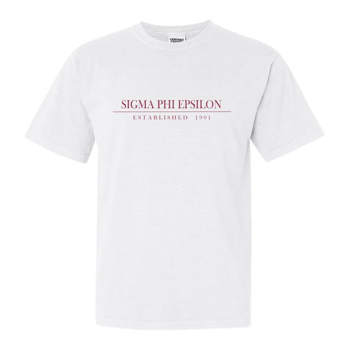 Sigma Phi Epsilon Comfort Colors T-Shirt - Sig Ep Old Fashioned Vintage Shirt - Kite and Crest