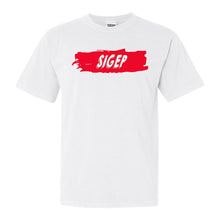 Load image into Gallery viewer, Sigma Phi Epsilon Comfort Colors T-Shirt - Sig Ep Red Slash Shirt - Kite and Crest
