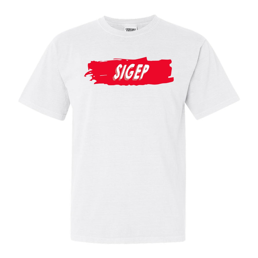 Sigma Phi Epsilon Comfort Colors T-Shirt - Sig Ep Red Slash Shirt - Kite and Crest