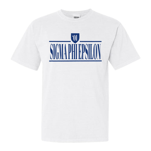 Sigma Phi Epsilon Comfort Colors T-Shirt - Sig Ep Shield Shirt - Kite and Crest