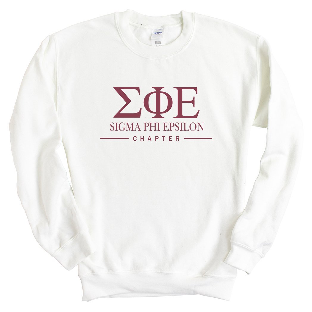 Sigma Phi Epsilon Sweatshirt - Sig Ep Basic Lined Crewneck Sweatshirt - Kite and Crest