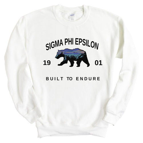 Sigma Phi Epsilon Sweatshirt - Sig Ep Fraternal Bear Crewneck Sweatshirt - Kite and Crest