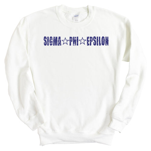 Sigma Phi Epsilon Sweatshirt - Sig Ep Fraternal Star Crewneck Sweatshirt - Kite and Crest