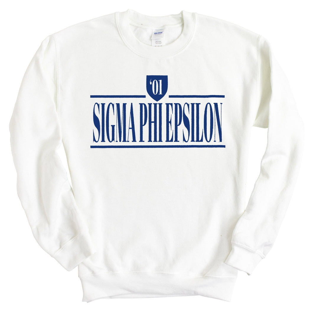 Sigma Phi Epsilon Sweatshirt - Sig Ep Shield Crewneck Sweatshirt - Kite and Crest