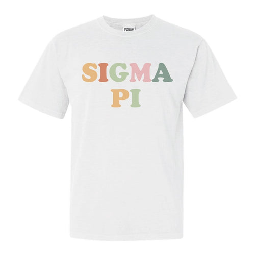 Sigma Pi Comfort Colors T-Shirt - Sigma Pi Bright and Colorful Shirt - Kite and Crest