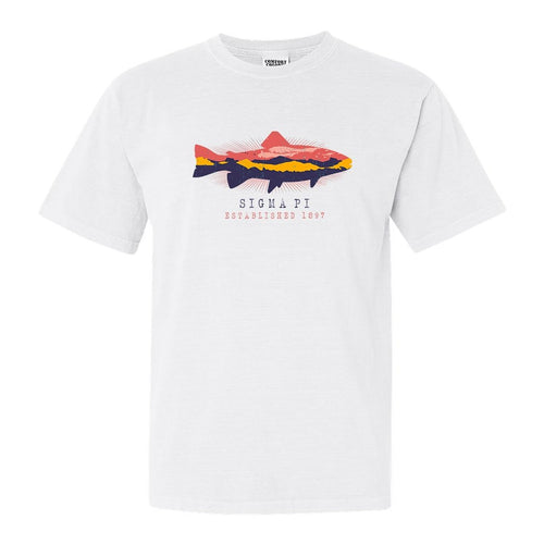 Sigma Pi Comfort Colors T-Shirt - Sigma Pi Fishing Shirt - Kite and Crest