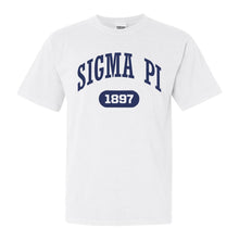 Load image into Gallery viewer, Sigma Pi Comfort Colors T-Shirt - Sigma Pi Fraternal Arch Shirt - Kite and Crest
