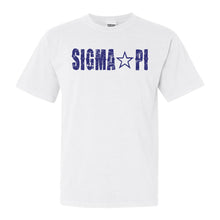 Load image into Gallery viewer, Sigma Pi Comfort Colors T-Shirt - Sigma Pi Fraternal Star Shirt - Kite and Crest

