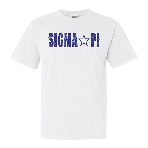 Sigma Pi Comfort Colors T-Shirt - Sigma Pi Fraternal Star Shirt - Kite and Crest