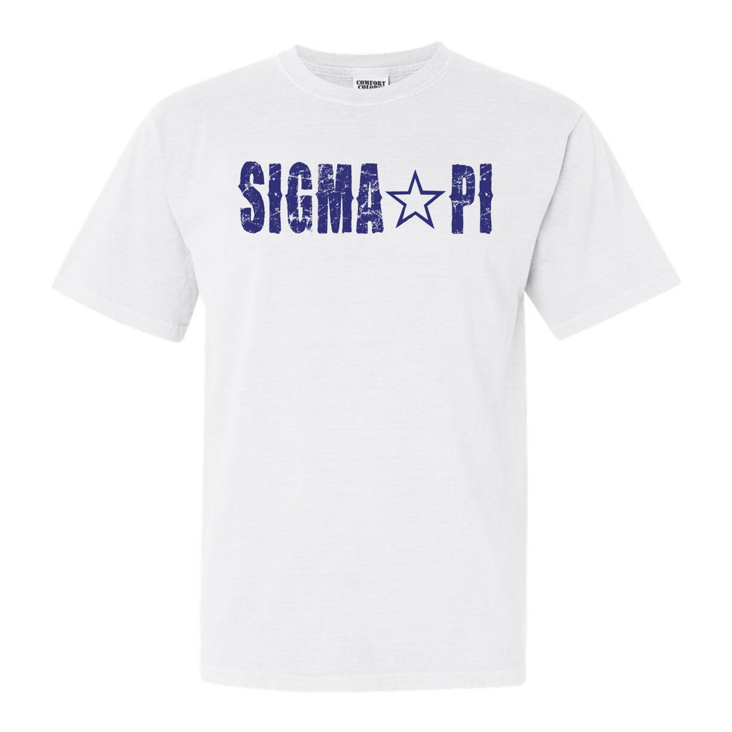 Sigma Pi Comfort Colors T-Shirt - Sigma Pi Fraternal Star Shirt - Kite and Crest