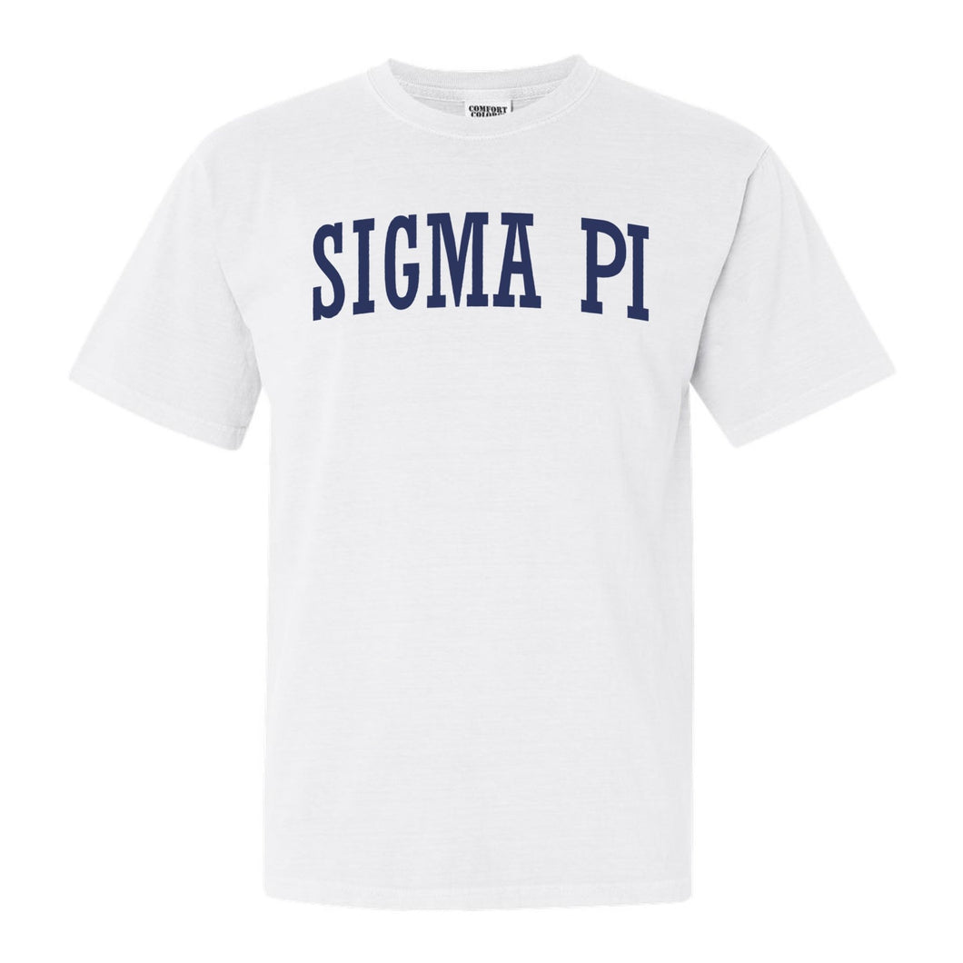 Sigma Pi Comfort Colors T-Shirt - Sigma Pi Intrinsic Lettered Shirt - Kite and Crest